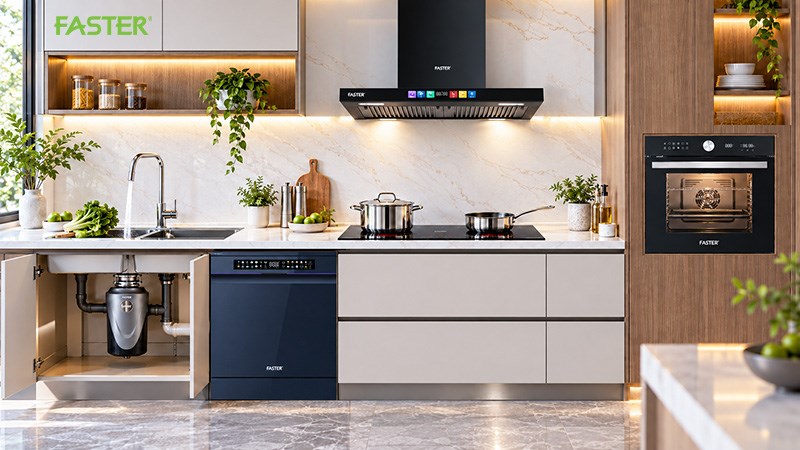 Thiết bị nhà bếp Faster - Giải pháp đồng bộ cho căn bếp hiện đại