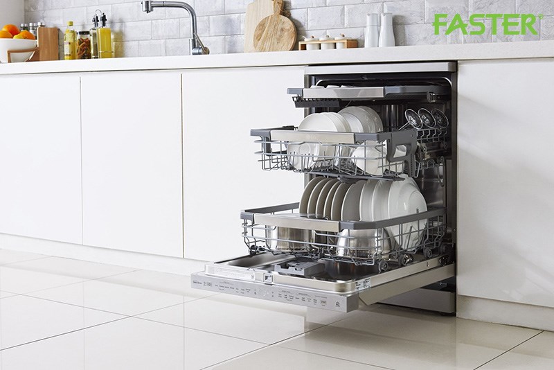 Khám phá 5 công nghệ hiện đại của máy rửa bát Faster thông minh