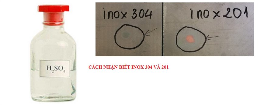 Cách phân biêt inox 201 và inox 304